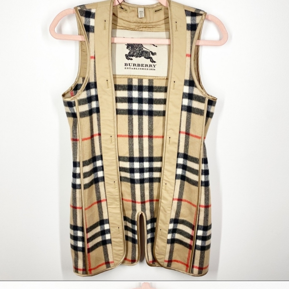 Burberry Kensington Fit House Check Cashmere Wool Warmer NWT Size 0